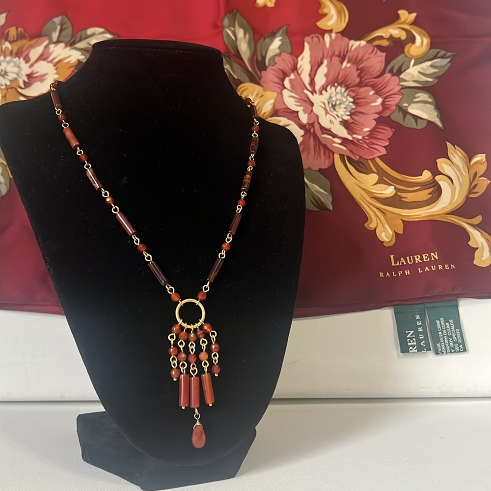 Lauren Ralph Lauren Silk Scarf and Necklace
